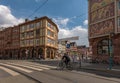 View of the historic center RoÃËmerberg in the city of Frankfurt, Germany